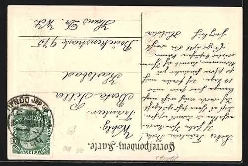 Passepartout-Lithographie Krems a.d. Donau, Ortsansicht, Stadtwappen