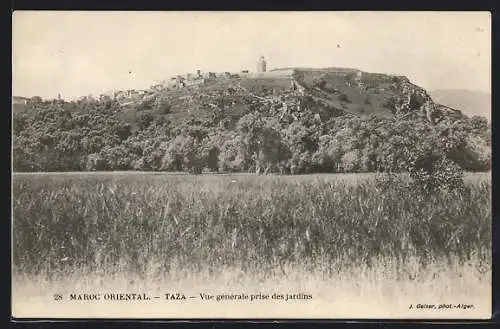 AK Taza, Vue générale prise des jardins