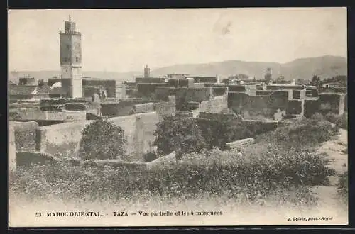 AK Taza, Vue partielle et les 4 mosquées