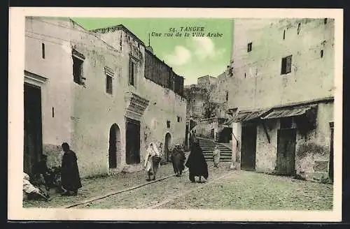 AK Tanger, Une rue de la Ville Arabe