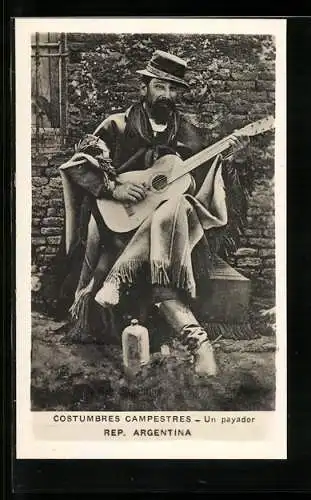 AK Argentina, Costumbres campetres, Un payador