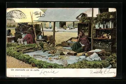 AK Südamerika, Un mercado en la calle, Markt der Einheimischen