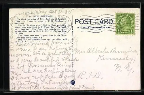 AK Sante Fe, Gloreta Pass, Old Pigeon Ranch, Jäger mit erlegtem Wild