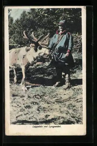 AK Lappländer mit Rentier