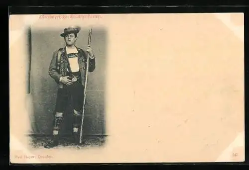 AK Mann in oberbayerischer Tracht