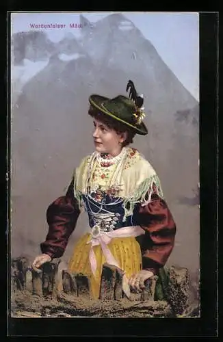 AK Werdenfelser Mädl in Tracht
