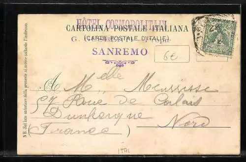 AK San Remo, Il Porto, Hafenpartie mit Segelschiffen