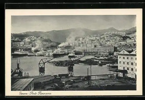 AK Genova, Porto Panorama, Hafen