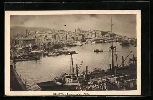 AK Genova, Panorama del Porto, Hafen