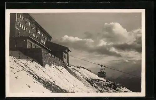 AK Patscherkofel, Ansicht der Seilschwebebahn Richtung Igls