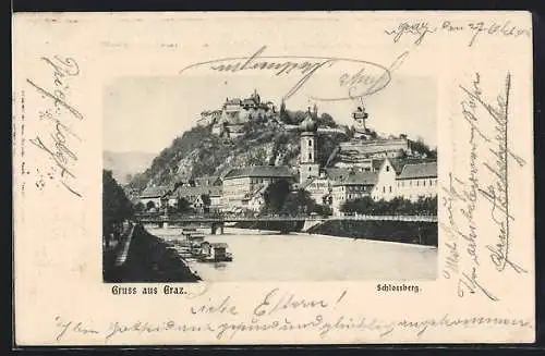 AK Graz, Schlossberg mit Kirche