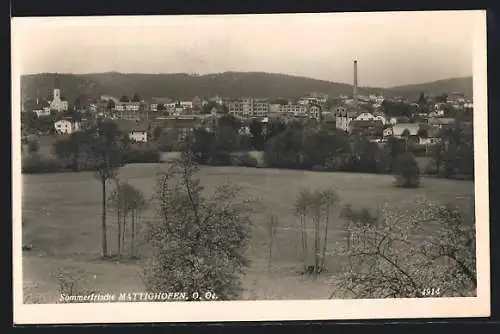 AK Mattighofen /O.-Oe., Teilansicht mit Kirche