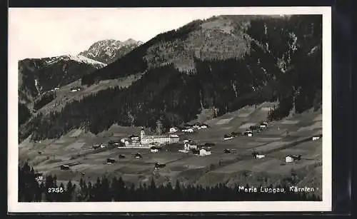 AK Maria Luggau /Kärnten, Panorama mit Kloster