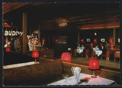 AK Zürs am Arlberg, Tanzdiele Hotel Alpenrose, Innenansicht