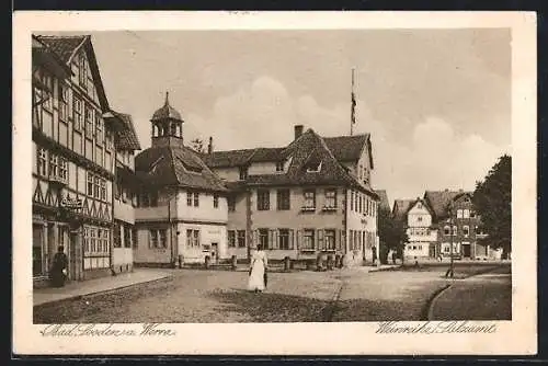 AK Bad Sooden a. Werra, Weinreihe, Salzamt, Strassenpartie