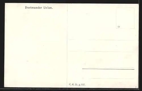 Künstler-AK Dortmund, Fabrikarbeiter in der Dortmunder Union