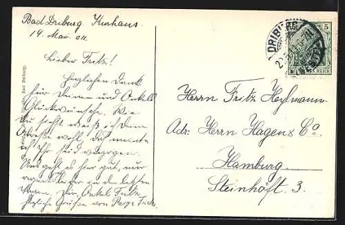 AK Bad Driburg, Partie am Badehaus