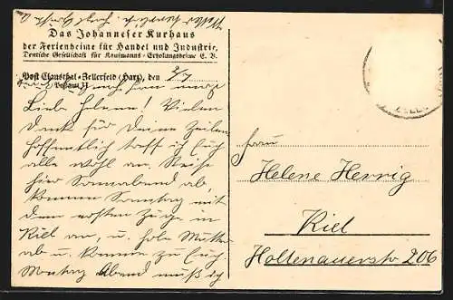 AK Clausthal, Innenansicht des Johanneser Kurhaus