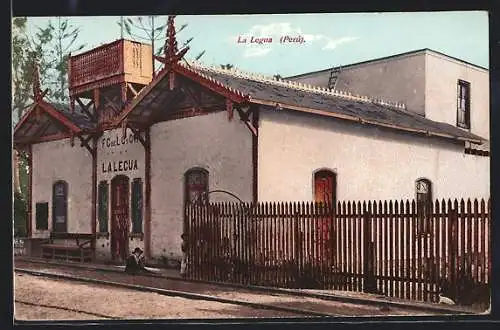 AK La Legua, Strassenpartie mit Haus La Lecua