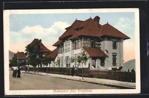 AK Predeal, Blick auf eine Villa