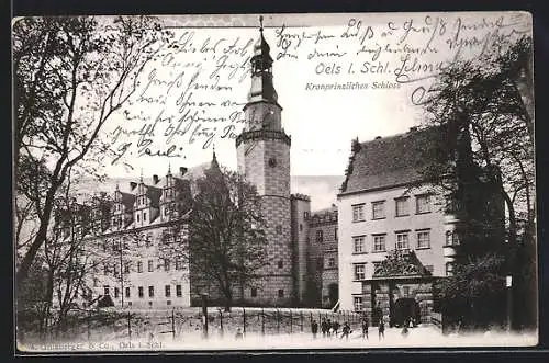 AK Oels i. Schl., Ansicht vom Kronprinzlichen Schloss