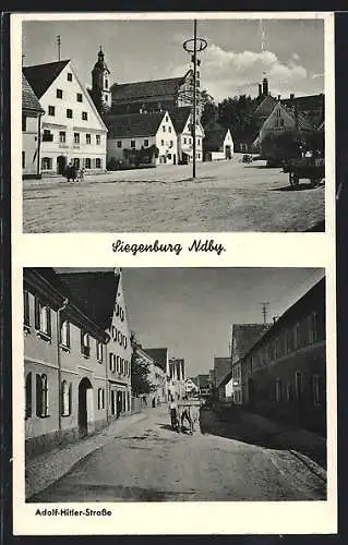 AK Siegenburg /Ndby., Gasthaus zum Storch, Strasse
