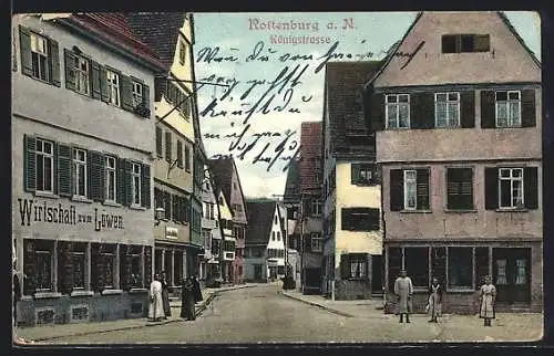 AK Rottenburg a. N., Gasthaus zum Löwen in der Königstrasse