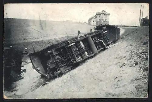 AK Eutingen / Gäu, Eisenbahnkatastrophe am 4. Juni 1913