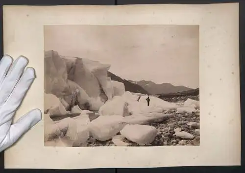 Fotografie K. Knudsen, Bergen, Ansicht Austerdalsisen, Ausläfer des Svartisen Gletscher