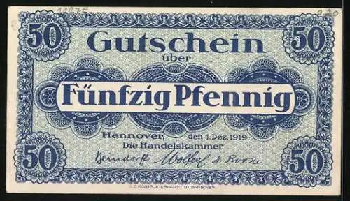 Notgeld Hannover 1919, 50 Pfennig, Ornamente