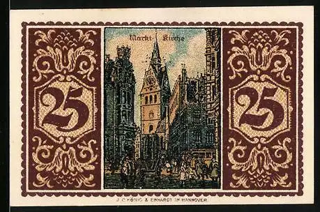 Notgeld Hannover 1921, 25 Pfennig, Die Marktkirche
