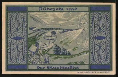 Notgeld Greiffenberg i. Schl., 60 Pfennig, Rübezahl und der Blashändler