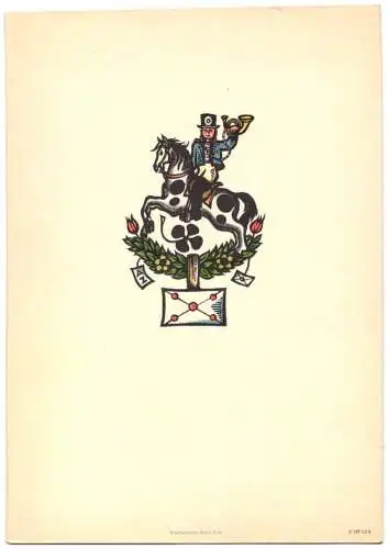 Telegramm Deutsche Reichspost, Darmstadt 1938, zur Hochzeit Hansen-Kress, Schmied, Soldat mit Gewehr bei Fuss