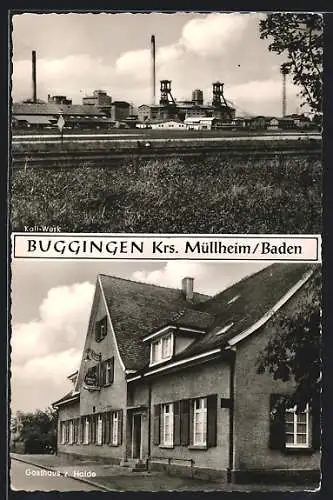 AK Buggingen /Krs. Müllheim, Gasthaus zur Halde, Teilansicht