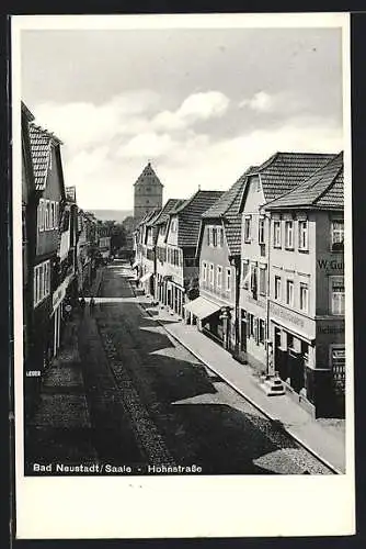 AK Bad Neustadt /Saale, Hohnstrasse mit Geschäften