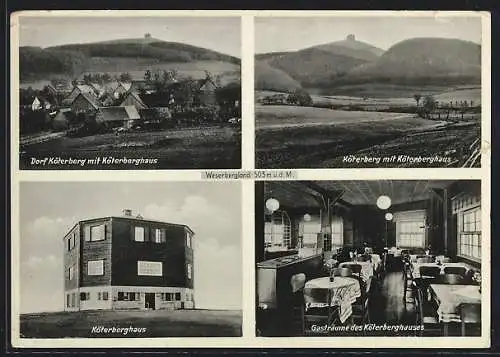 AK Köterberg / Weserbergland, Dorf Köterberg mit Köterberghaus, Gasträume des Köterberghauses