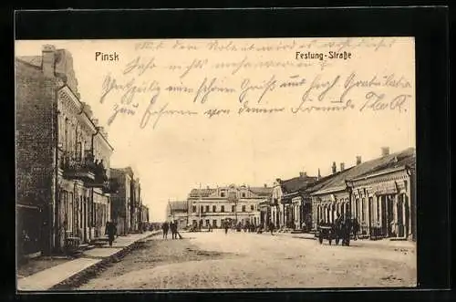AK Pinsk, Partie an der Festung-Strasse