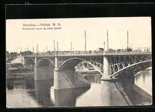 AK Witebsk, Partie an der Flussbrücke
