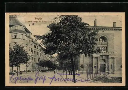 AK Oppeln, Bismarckstrasse mit Reichsbank