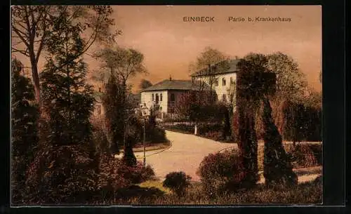 AK Einbeck, Abendstimmung beim Krankenhaus