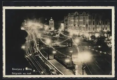 AK Belgrade, Panorama en nuit