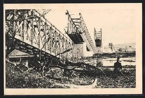 AK Belgrad, Neubau der Eisenbahnbrücke