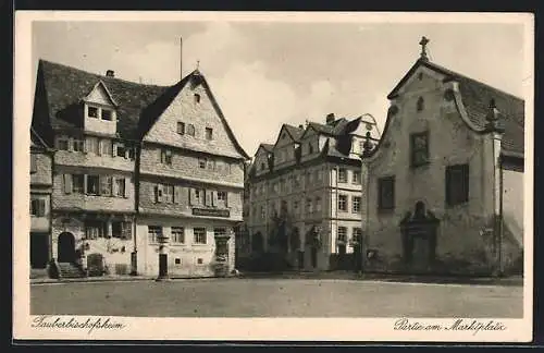 AK Tauberbischofsheim, Partie am Markt mit Gasthaus Stern