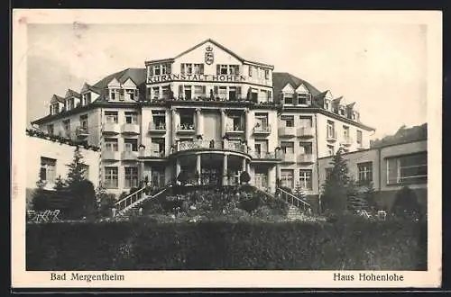 AK Bad Mergentheim, Kuranstalt Hotel Hohenlohe