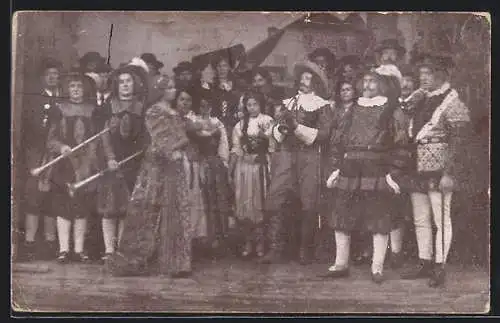 Foto-AK Simmerberg, Theater, Szene aus Der Trompeter von Säkkingen