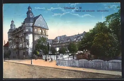 AK Offenbach a. M., Schloss und technische Lehranstalten