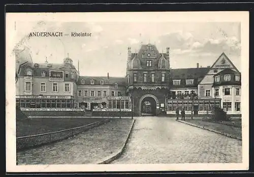 AK Andernach, Rheintor und Hotel zum Anker
