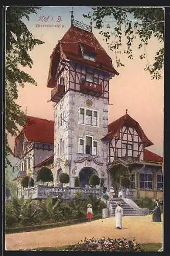 AK Hof i. B., Das Gasthaus Theresienstein