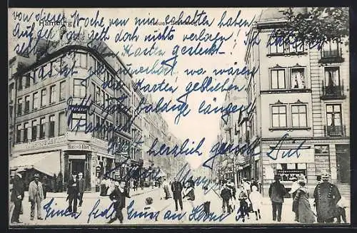 AK Hamburg-Neustadt, Strasse Neuer Steinweg mit Gasthaus J. O. Meyer