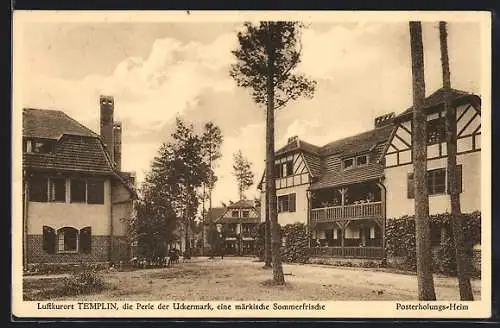 AK Templin / Uckermark, Posterholungsheim, Aussenansicht